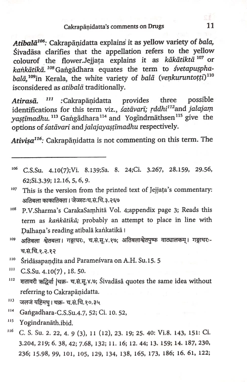 Chakrapanidatta's Comments on Drugs.